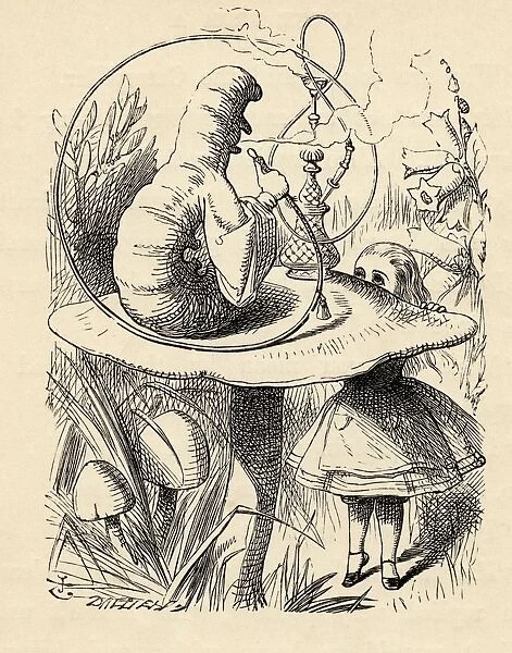 Advice From A Caterpillar Illustration By John Tenniel From The Book Alicess Adventures In Wonderland By Lewis Carroll Published 1891