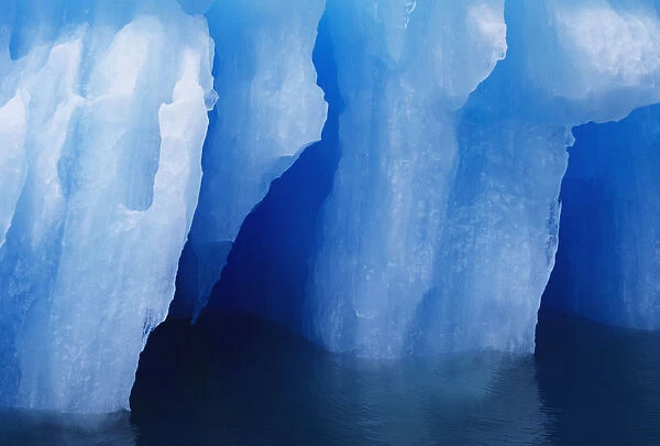 Alaska, Inside Passage, Tracy Arm-Fords Terror Wilderness Area, Close-Up Of Beautiful Blue Iceberg