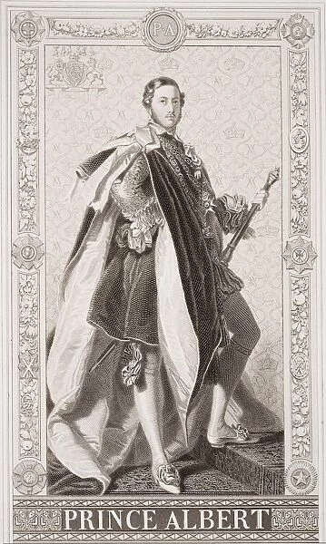 Albert Prince Consort Of Great Britain And Ireland, Original Name Francis Albert Augustus Charles Emmanuel Prince Of Saxe-Coburg-Gotha 1819- 1861. Engraved By G Levy Drawn By J L Williams After Winterhalter. From The Book 'Illustrations Of English And Scottish History'Volume Ii
