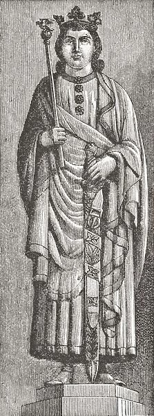 Alfonso X The Wise, King Of Castile 1221 - 1284. From Science And Literature In The Middle Ages By Paul Lacroix Published London 1878