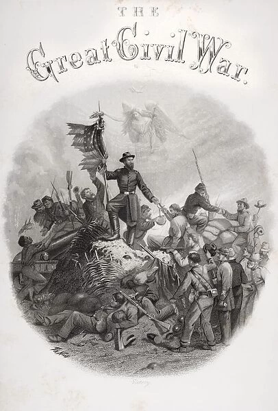 Allegorical Engraving Of Victory From Title Page Volume 3 The Great Civil War A History Of The Late Rebellion By Robert Tomes & Benjamin G. Smith Published By R. Worthington New York 1860S