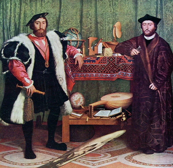 The Ambassadors By Hans Holbein The Younger. From The World's Greatest Paintings, Published By Odhams Press, London, 1934