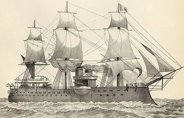 Amiral Duperre 11, 100 Ton Battleship Of French Navy Launched 1879 From The National Encyclopaedia Published By William Mackenzie London Late 19Th Century