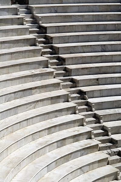Amphitheatre Seating In Patras, Close-Up