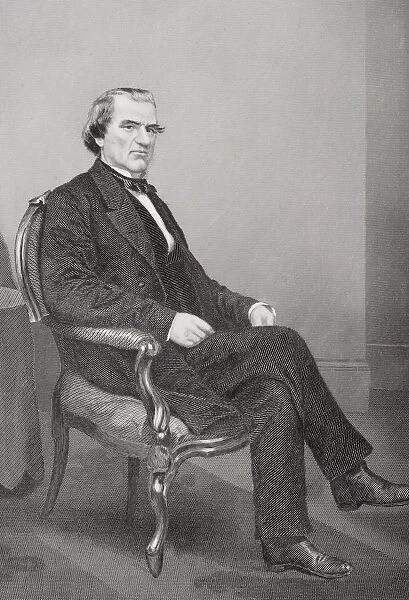 Andrew Johnson 1808 1875. 17Th President Of The United States 1865-69. From Painting By Alonzo Chappel