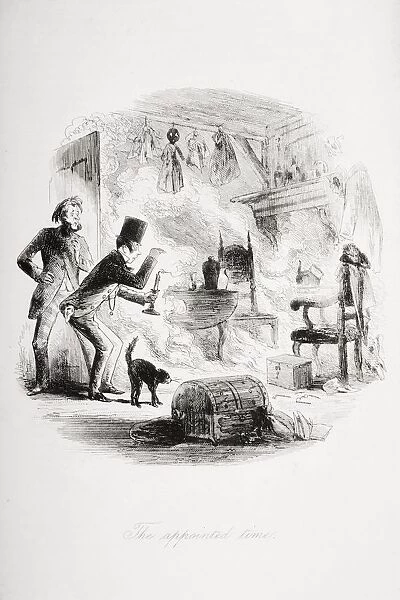 The Appointed Time. Illustration By Phiz (Hablot Knight Browne) 1815-1882. From The Book Bleak House By Charles Dickens. Published London 1853