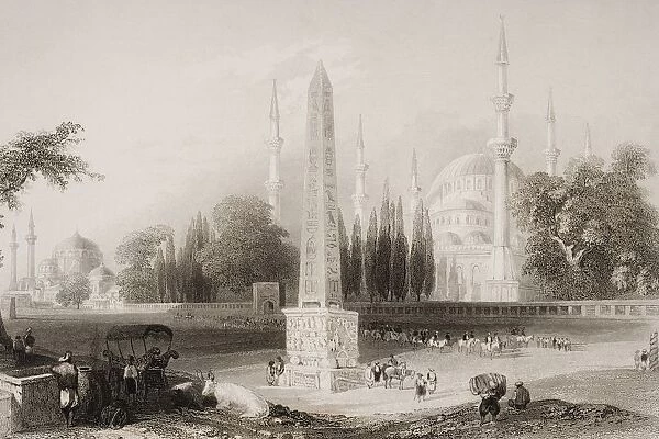 The Atmeidan Or Hippodrome, Constantinople. Engraved By G. K. Richardson After W. H. Bartlett