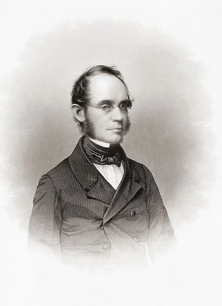 Augustus Schell, 1812 - 1884. New York lawyer, politician and Chairman of the Democratic National Committee. Engraving by John Chester Buttre after a photograph by Mathew Brady