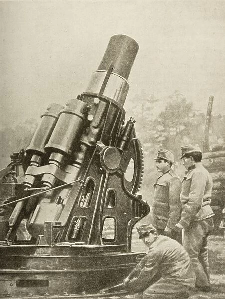 Austrian 12-Inch Siege Howitzer And Mount Weighing Over 28 Tons Manufactured By Skoda Fired 1000+ Pounds Shell