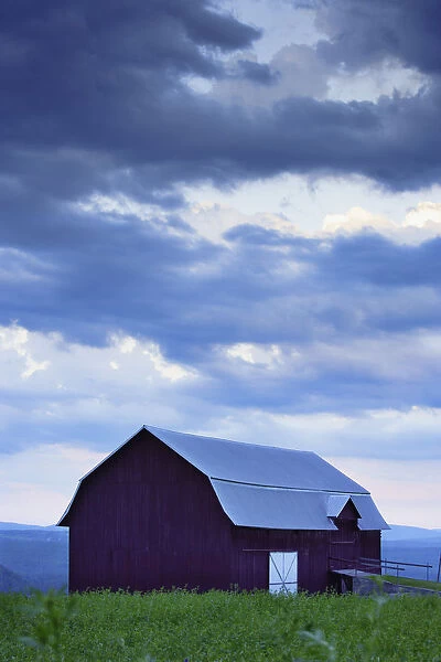 Barn And Clouds, Pohenegamook (Sully), Bas-Saint-Laurent Region, Quebec