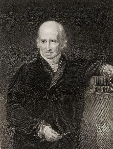 Benjamin West, 1738-1820. American Neoclassical Painter And President Of The Royal Academy. Engraved By J. Jenkins After G. H. Harlow. From The Book 'National Portrait Gallery Volume I'Published 1830