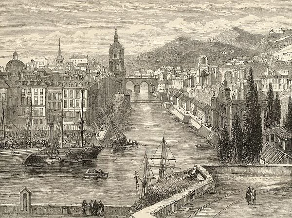 Bilbao, Spain. From The Book Spanish Pictures By The Rev Samuel Manning, Published 1870