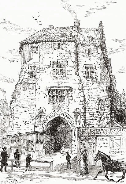 The Black Gate, The Fortified Gatehouse Of The Castle, Newcastle-Upon-Tyne, England In The 19th Century. From Cities Of The World, Published C. 1893