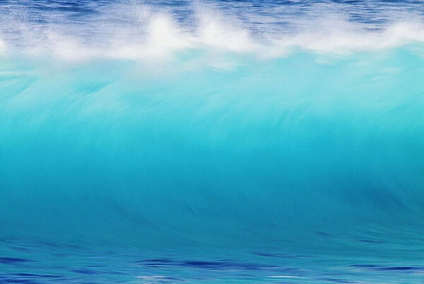 Blur Action Of Shoreline Waves Crashing
