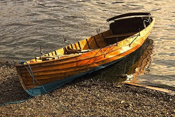 Boat On Shore, Keswick, Cumbria, England