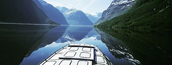 Boat Traveling Through Lavtn Lake