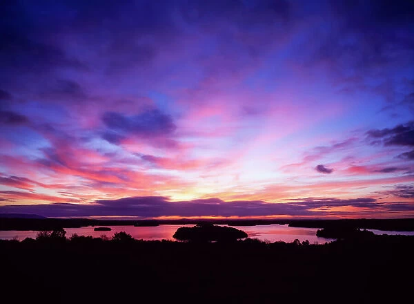 Boyle, Lough Key, Co Roscommon, Ireland; Sunset Over Lough Key