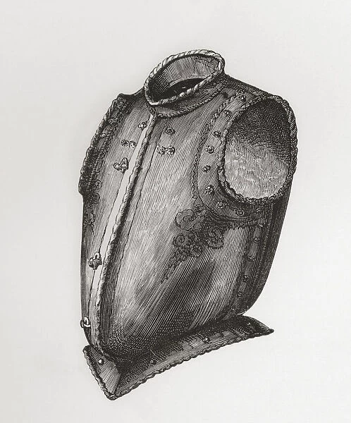 Back And Breastplate, Opening In Front, Known As The Waistcoat Breastplate, C. 1580. From The British Army: Its Origins, Progress And Equipment, Published 1868