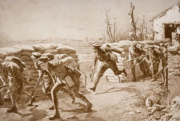 British Troops Taking A Chance And Making A Dash For It Crossing Space Controlled By Enemy Fire