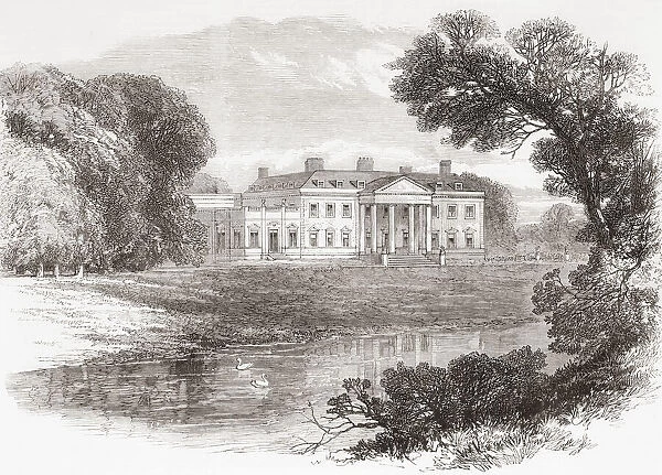 Broadlands, Romsey, Hampshire, England. The country seat and birthplace of Lord Palmerston. From The Illustrated London News, published 1865