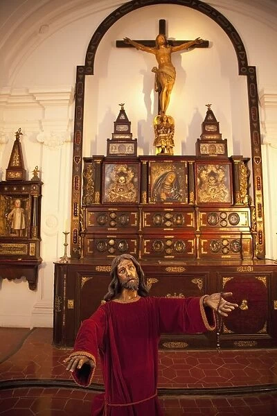 Buenos Aires, Argentina; A Statue Of Jesus In A Jesuit Built Church In 1732 In Recoleta