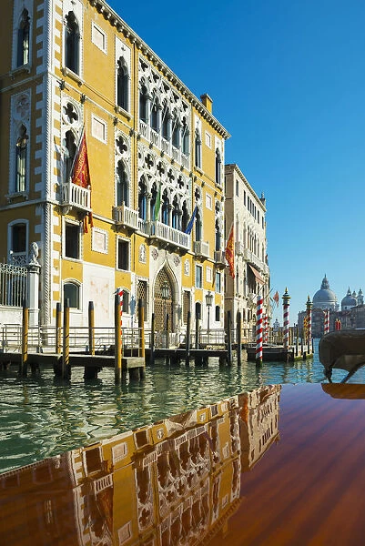 Buildings Along The Shoreline Of The Grand Canal Viewed From A Boat; Venice, Veneto, Italy