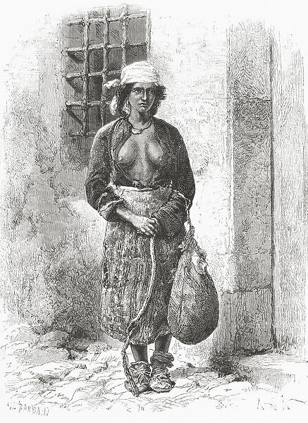 A Bulgarian Gypsy Woman In The 19Th Century. From El Mundo En La Mano Published 1875