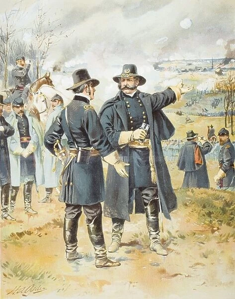 Burnside At Fredericksburg December 13 1862 Artist H. A. Ogden