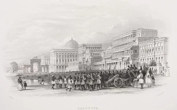 Calcutta The Esplanade. From The Book Gallery Of Historical Portraits Published C. 1880