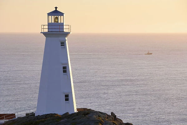 Cape Spear Lighthouse At Sunrise, Cape Spear National Historic Site, Avalon Peninsula, Newfoundland