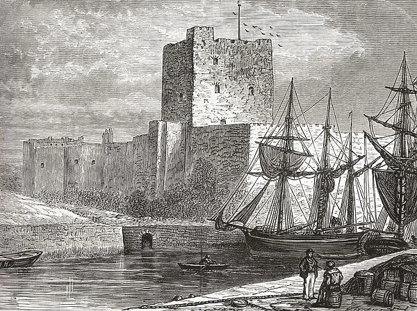 Carrickfergus Castle, Carrickfergus, County Antrim, Northern Ireland In The Late 19Th Century. From Our Own Country Published 1898