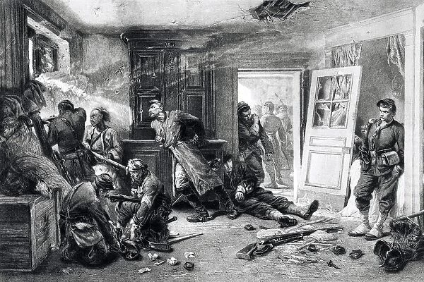 The Last Cartridges At Balan Near Sedan 1870 From 19Th Century Print Of Painting By French Artist Alphonse Marie De Neuville Photogravure By Goupil And Company Incident In The French Prussian War Of 1870 To 1871