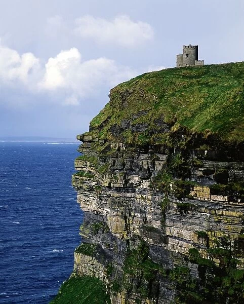 Castle On A Cliff, O briens Tower, Cliffs Of Moher, County Clare, Republic Of Ireland