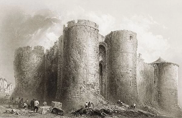 The Castle Of Limerick, Limerick, Ireland Drawn By W. H. Bartlett, Engraved By J. Cousen. From 'The Scenery And Antiquities Of Ireland'By N. P. Willis And J. Stirling Coyne. Illustrated From Drawings By W. H. Bartlett. Published London C. 1841
