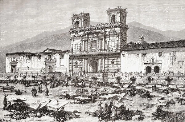 The Cathedral, Plaza De La Independencia Aka La Plaza Grande, Quito, Ecuador, South America In The 19th Century. From Am