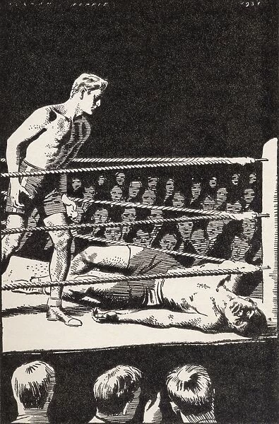 The Champion Was Lying Inert On His Back. From The Book Buffalo Jim By William Hatfield Published Circa 1930 s
