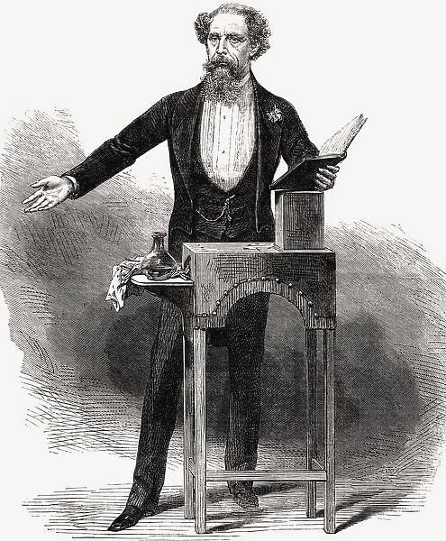 Charles Dickens 1812 To 1870 English Author Giving A Reading Drawing By George C Leighton In Illustrated London News 1870A┼¢S