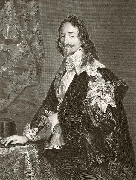 Charles I 1600 To 1649. King Of England, Scotland, Wales And Ireland. From The National And Domestic History Of England By William Aubrey Published London Circa 1890