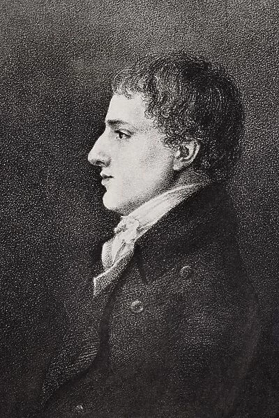 Charles Lamb Aged 23, Penname Elia 1775-1834 English Essayist. From The Drawing By Robert Hancock From The Book The Life Of Charles Lamb Volume I By E V Lucas Published 1905