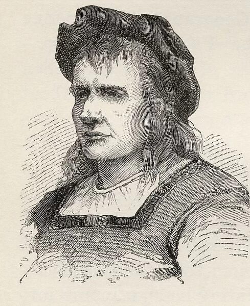Christopher Columbus C. 1451 To 1506. Genoese Navigator, Colonizer And Explorer. From The Book A Brief History Of The United States Published By A. S. Barnes And Company Circa 1885