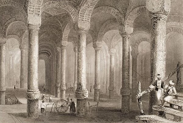 Cistern Of Ben-Veber-Direg, Or The Thousand And One, Turkey. Engraved By J. Carter After W. H. Bartlett