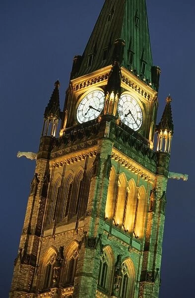 Clock Tower Of Canadian Parliament Buildings
