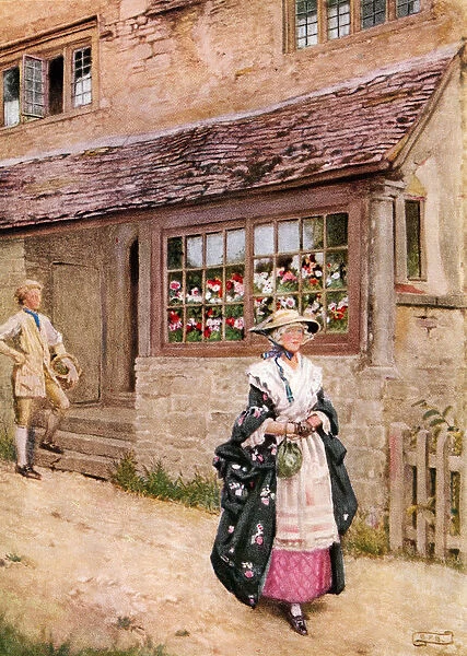 Coloured Illustration By Eleanor Fortescue Brickdale Illustrating The Poem O Saw Ye Bonnie Lesley By Burns. From The Book Palgraves Goldentreasury Of Songs And Lyrics Published 1919