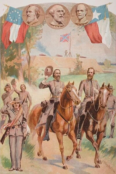 Confederate Uniforms During The American Civil War 1861 To 1865. Artist Davis