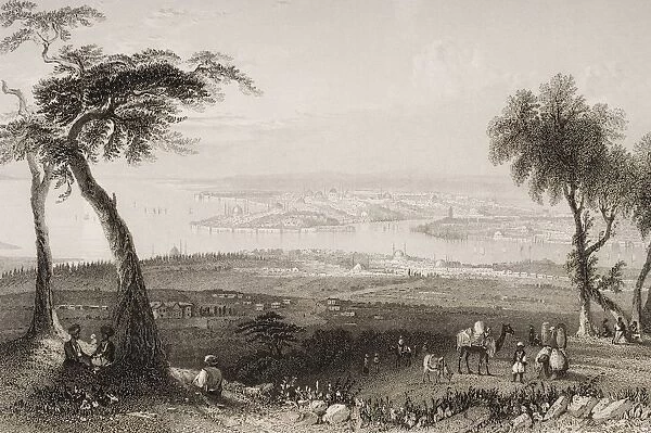 Constantinople From Above Scutari, Chrysopolis, On The Asian Side. Engraved By R. Brandard After W. H. Bartlett