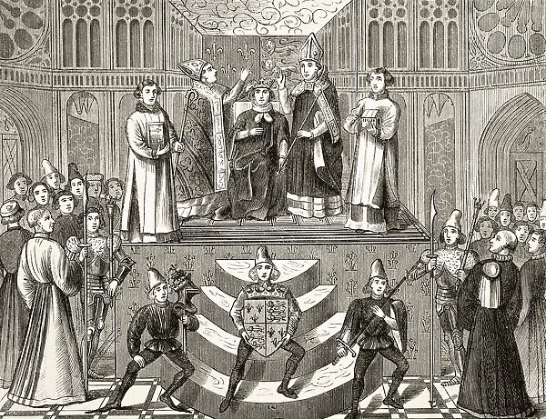 Coronation Of King Henry Iv Of England 13 October 1399 From The National And Domestic History Of England By William Aubrey Published London Circa 1890