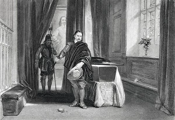 Cromwell Viewing The Body Of Charles I From Painting By G. Cattermole Engraved By L. Stocks