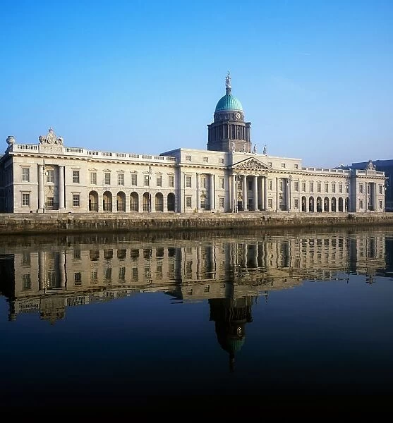 Custom House, Dublin, Co Dublin, Ireland; River Gods Of Ireland On 18Th Century Building Designed By James Gandon