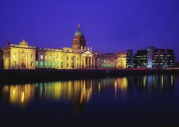 Custom House, Dublin, Co Dublin, Ireland; River Gods Of Ireland On 18Th Century Building Designed By James Gandon