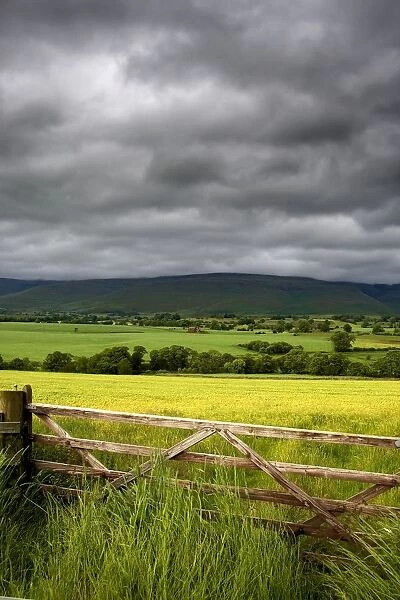 Dark Clouds Over Fields, England